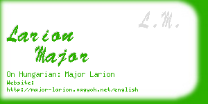larion major business card